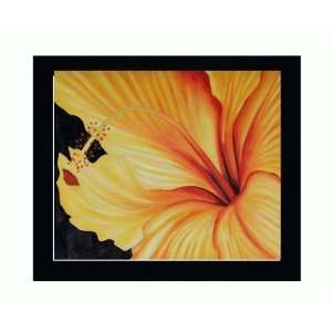 Art Reproduction Oil Painting   Floral Golden Hibiscus (Left) with 