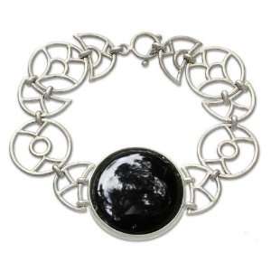  Onyx bracelet, Moonless Night 1.2 W 7.9 L Jewelry