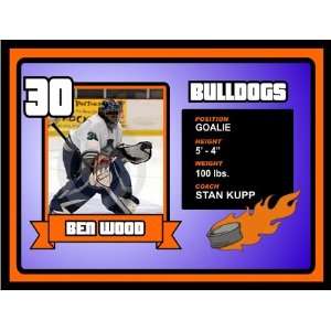  Trading Card Style Hockey Award Plaque With Photo 7x9 