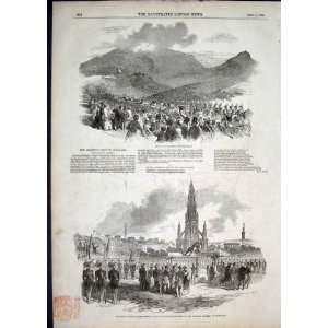  Holyrood Palace Scotland Edinburgh Old Print 1850