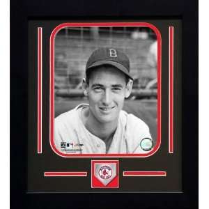  Ted Williams Boston Red Sox MLB Framed Photograph B&W 