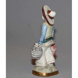VINTAGE MEXICAN PORCELAIN MALE FOLK COSTUME FIGURINE WITH MARKINGS 