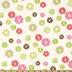   Flannel Candy White/Pink Fabric By The Yard Arts, Crafts & Sewing