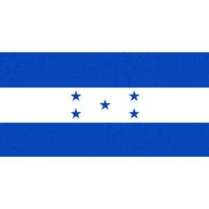  Honduras Flag Clear Acrylic Keyring 2.75 inches x 2 inches 