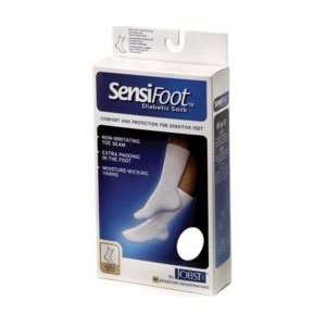 Jobst Socks Sensifoot Diabetic Crew 8 15mm White (110836 