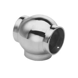  Satin (Brushed) Stainless Ball Tee, 2inch Tubing