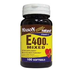  Mason E 400 MIXED TOCOPHEROL SOFTGELS 100 per bottle 