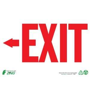 Zing Eco Safety Sign, EXIT LEFT ARROW, 10 Width x 7 Length 