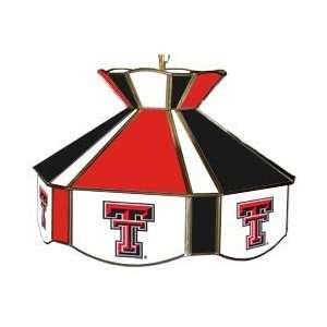   Tech Red Raiders Teardrop Stained Glass Swag Light
