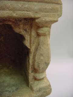 Ea.1700s Indo Persian Mogul Carved Sand Stone Altar  