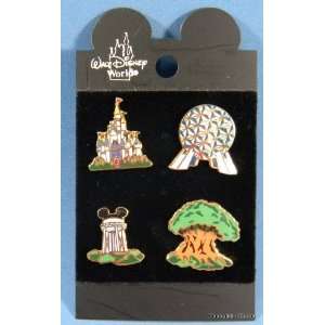  Four Parks One World Mini Pin Set Retired Disney 
