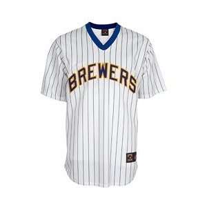 Milwaukee Brewers Replica 1989 Home Cooperstown Jersey   White/Royal 