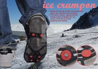   UNIVERSAL ICE NO SLIP SNOW SHOE SPIKES GRIPS CLEATS QUALITY DC097