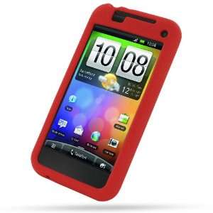  PDair Red Luxury Silicone Case for HTC Incredible S Electronics
