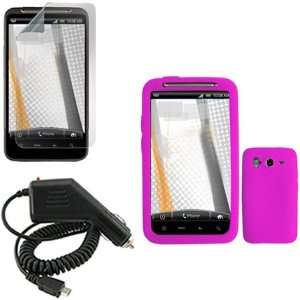   Cover + LCD Screen Protector + Rapid Car Charger for HTC Inspire 4G