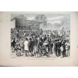   Gladstone 1871 Visit Greenwich Hustings People Crowd
