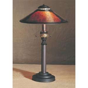  Mica Shade Antique Bronze Table Lamp