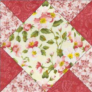 RJR Contessa Mauve Pink Green Floral Rose Pre cut Quilt Kit Fabric 
