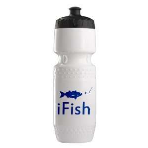   Trek Water Bottle White Blk iFish Fishing Fisherman 