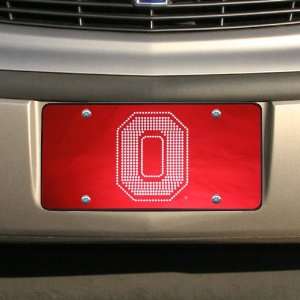  NCAA Ohio State Buckeyes Scarlet Bling Mirrored License 