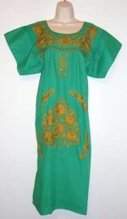 Peasant Vintage Tunic Embroidered Mexican Dress S M  
