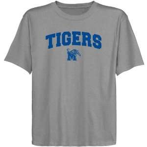  NCAA Memphis Tigers Youth Ash Logo Arch T shirt Sports 