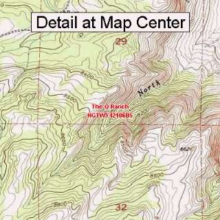  USGS Topographic Quadrangle Map   The Q Ranch, Wyoming 