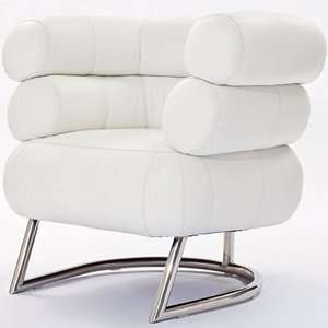  Imbibe Chair in Genuine White Leather