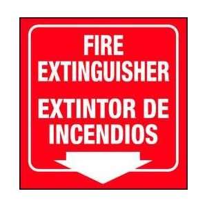    Safety Sign,fire Extinguisher Bilingual   ZING 