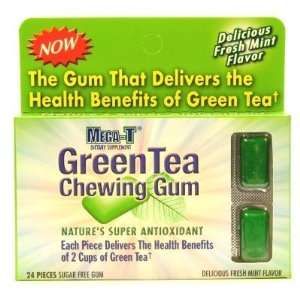 Mega T Green Tea Chewing Gum (3 Pack) with Free Nail File 
