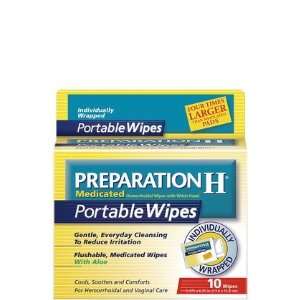  Preparation H Medicated Hemorrhoidal Wipes 10ct (Quantity 