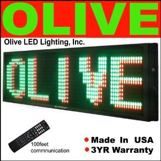 Olive LED Sign Board   Programmable Scrolling Message Board   15 Inch 