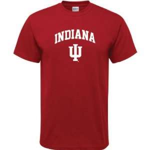  Indiana Hoosiers Cardinal Arch Logo T Shirt Sports 