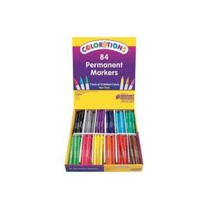  Colorations Permanent Marker Classroom Pack  84 Pieces 