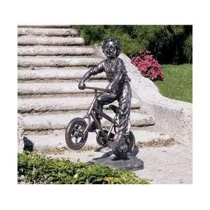  Bobby and his bike statue learning to ride sculpture 