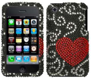 Curve Heart Crystal Bling Case Cover for Apple iPhone 3G 3GS
