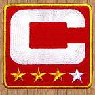   stars San Francisco 49ers Football Captain C Jersey on cap iron patch