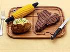 Ironwood Gourmet 11x13 Wood Steak Serving Plate 0010