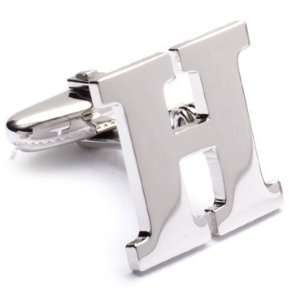   Letter H Initial Cufflinks Cuff Links Silver new Cufflinks Jewelry