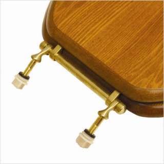 Comfort Seats Decorative Elongated Toilet Seat with Polished Brass 