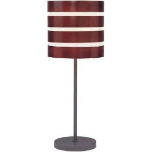  Matia Slotted Walnut Finish Table Lamp