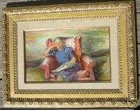 early o/c painting Iver Rose 20th C impressionist  
