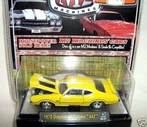 M2M 1/64 detroit muscle 1970 OLDS CUTLASS 442 HT yellow  