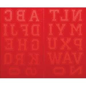  Soft Flock Iron On Letters 1 3/4 Collegiate Red