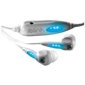  IBLINK WHITE EARBUDS WITH BLUE Musical Instruments
