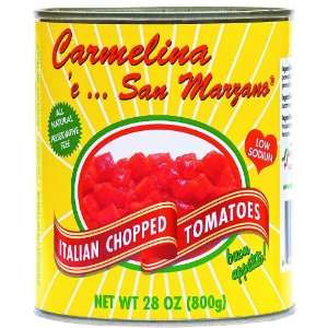Mangia Carmelina Brands Italian Chopped Tomatoes in Puree, 28 oz Cans 