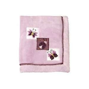  Lambs and Ivy Luv Bugs Plush Blanket with Applique Blanket 