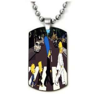  Simpsons Beatles ColorDogtag Color Dogtag Necklace w/Chain 