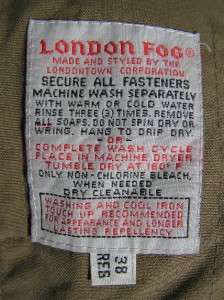 Vintage 80s London Fog Khaki Bomber Harrington Baracuta Jacket Coat 
