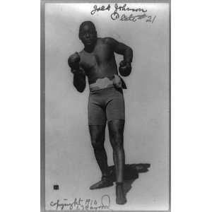  Jack Johnson,1910 boxing shorts and boxing gloves